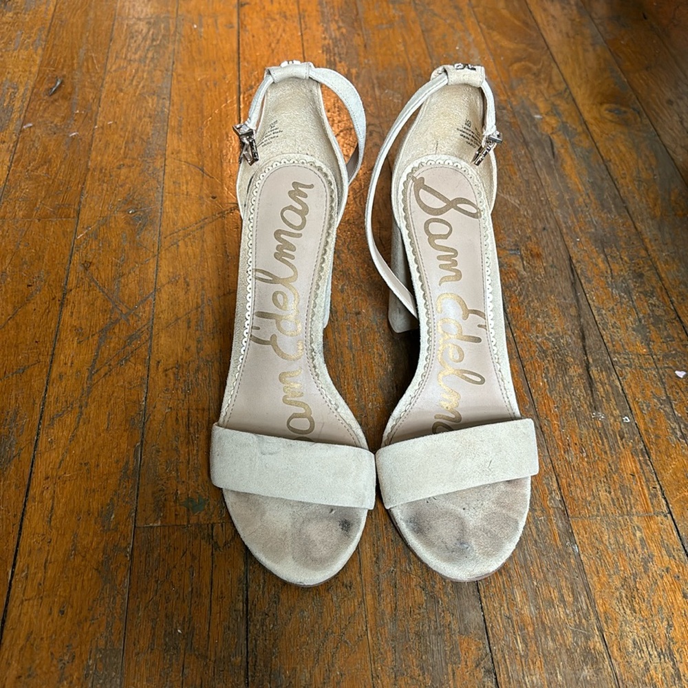 Nude formal suede sandals